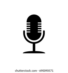 Microphone icon on white background vector