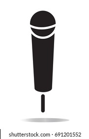 microphone icon on white background. flat style design. microphone sign. 