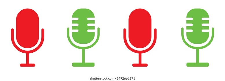  microphone icon on white and transparent background. EPS 10. 2003