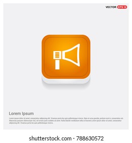 Microphone icon Orange Abstract Web Button