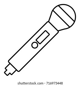 Microphone icon. Outline illustration of microphone vector icon for web design isolated on white background