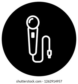 microphone icon with outline style