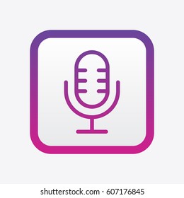 Microphone Icon. Outline Style