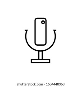 Microphone icon with outline style vector for your web design, logo, UI. illustration