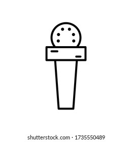 microphone icon  with outline style vector for your web design, logo, UI. illustration