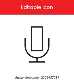 Microphone icon, Microphone outline icon, Microphone vector icon