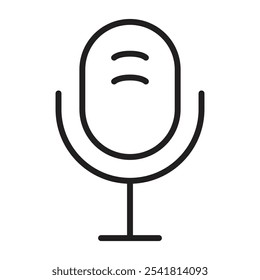 Icono de micrófono Vector de contorno para Web ui