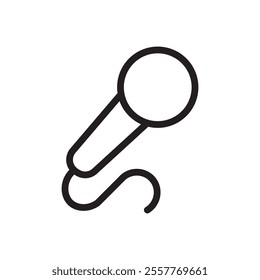 Microphone icon Outline vector for web ui