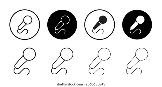 Microphone icon Outline vector for web ui