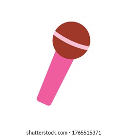 icono de micrófono sobre fondo blanco, estilo plano, ilustración vectorial