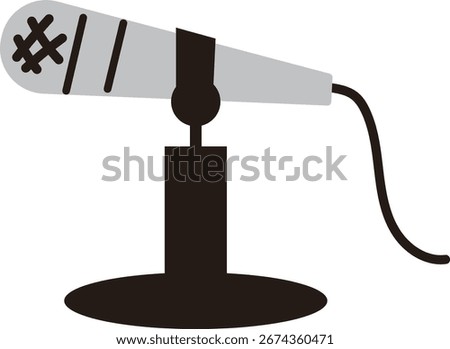microphone icon over white background. colorful design.  vector illustration