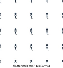 microphone icon pattern seamless white background. Editable filled microphone icon. microphone icon pattern for web and mobile.