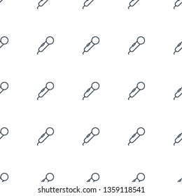 microphone icon pattern seamless white background. Editable outline microphone icon. microphone icon pattern for web and mobile.