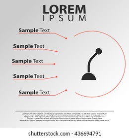 microphone icon. PC microphone infographics template