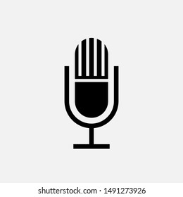 Microphone Icon. Podcast, Broadcast Symbol. Applied as Trendy Symbol for Design Elements, Websites, Presentation and Application - Vector. 