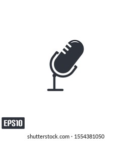 microphone icon podcast symbol logo template
