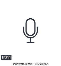 Microphone Icon Podcast Symbol Logo Template