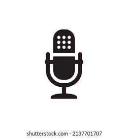 Mikrofon-Symbol. Podcast Mikrofon. Web- und Mobilsymbole. Vektorgrafik