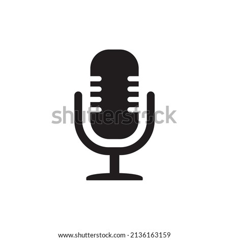 Microphone Icon. Podcast microphone. web and mobile icons. vector illustration