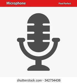 Microphone Icon. Professional, pixel perfect icons optimized for both large and small resolutions. EPS 8 format.