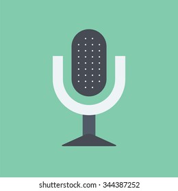 Microphone icon. Radio icon.