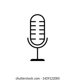 Microphone Icon. Record, Sound. Voice, Podcast Symbol for Info Graphics, Design Elements, Websites, Presentation and Application - Vector.