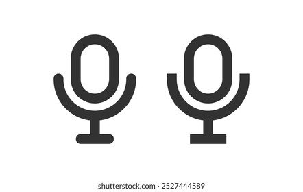 Icono de micrófono. Graba la voz. Botón de micrófono. Sonido de los medios.