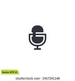 microphone icon record voice symbol simple design element