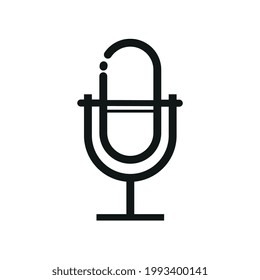 Mikrofon-Symbol für Recorder zur Aufnahme von Musik.
