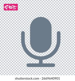 Icono del micrófono, ícono de grabación, ícono de voz, archivo de ilustración de ícono de Vector de formato EPS