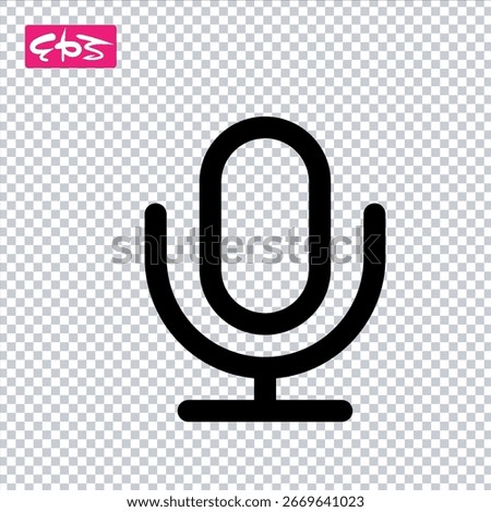 Microphone icon, recording icon, voice icon, EPS format vector icon illustration file
