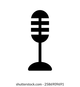 Microphone icon reflecting the energy of live performances and recording sessions. Great for singers, podcasters, and entertainers.