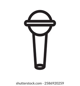 Microphone icon reflecting the energy of live music, concerts, and vocal expression. Perfect for entertainment and recording professionals.