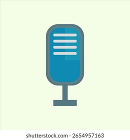 Microphone icon. icon related to design elements. suitable for web site, app, user interfaces,element, printable etc. flat icon style. simple vector design editable
