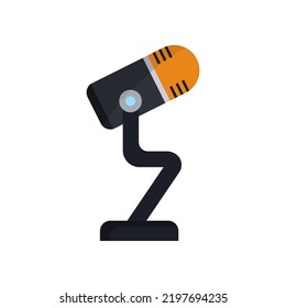Microphone icon. Icon related to electronic, technology. Flat icon style. Simple design editable