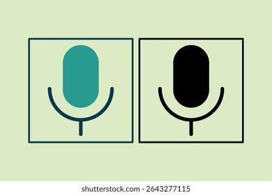 Microphone icon. icon related to UI elements. suitable for web site, app, user interfaces,element, printable etc. solid icon style. simple vector design editable