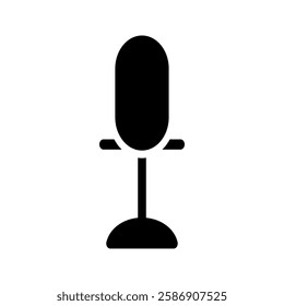 Microphone icon representing live performances, music creation, and sound engineering. Suitable for vocal training, concerts, and audio platforms.