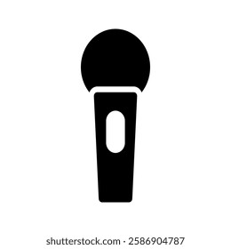 Microphone icon representing passion for music, live performances, and singing competitions. Suitable for entertainment and media industries.