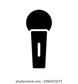 Microphone icon representing passion for singing, musical creativity, and audio excellence. Suitable for media and entertainment industries