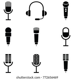 microphone icon set