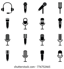 microphone icon set