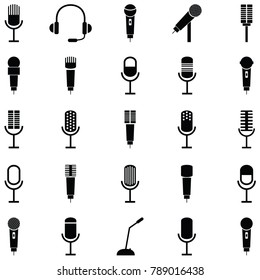 microphone icon set