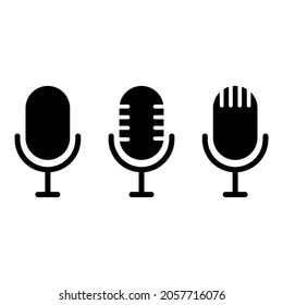 Microphone icon set for apps and web sites