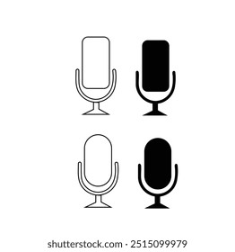 Microphone icon set. Different microphone collection. Vector