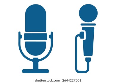 Microphone icon set. Different microphone collection on white background .  eps 10