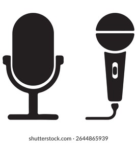Microphone icon set. Different microphone collection. variant microphone icon. Design EPS 10