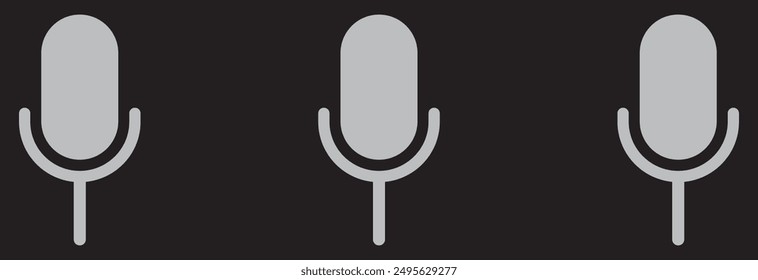 Microphone icon set. Different microphone design eps 10