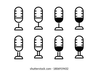 Microphone icon set with eps 10