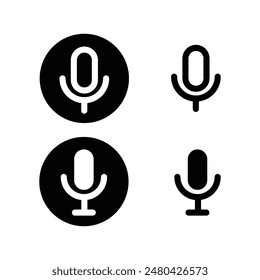 Mikrofon-Icon-Set auf weißem Hintergrund isoliert.