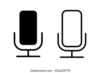 Microphone icon set. karaoke icon vecto